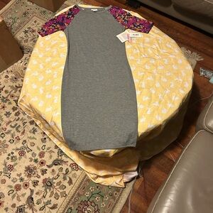 Lularoe Julia Dress Purple Orange Pink Blue Floral Sleeves NWT XXS